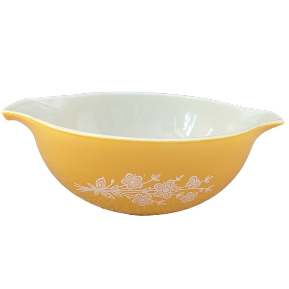 Vintage Pyrex Bowls Set Butterfly Gold Cinderella Butterflies 3 Pc Antique MCM - Picture 9 of 16